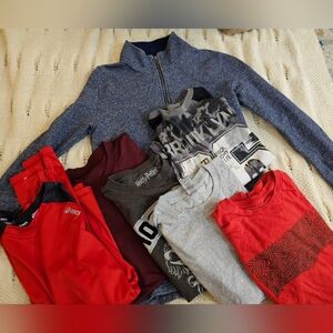 LOT of SEVEN boys shirts, Size 14/16